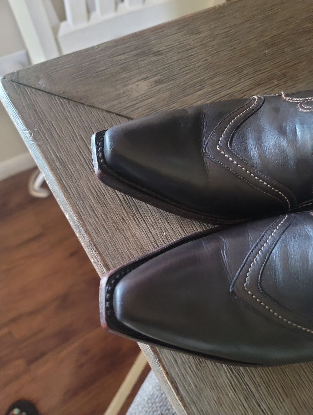 Lucchese Womens Two-Tone Brown and Cream Western Boot - Picture 7 of 10